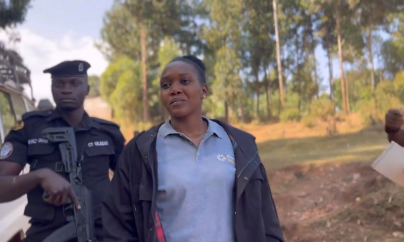 Minister Nyamutoro at the scene