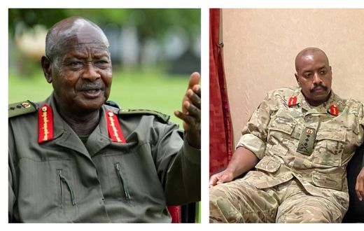 President Yoweri Museveni and First Son Gen Muhoozi Kainerugaba