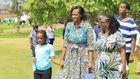 Mrs Patience Rwabwogo arriving for the Light Up Ankole Region for Jesus crusade at Boom Grounds in Mbarara