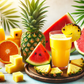 Pineapple, orange and watermelon juice [DALL-E2024]