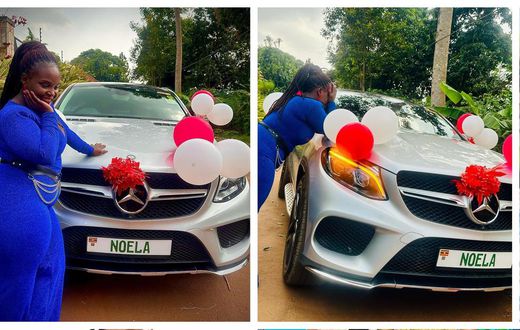Noela posing with her new ride