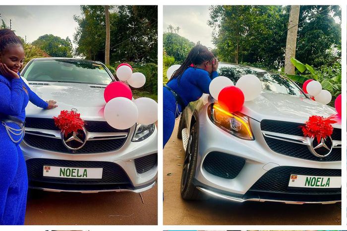 Noela posing with her new ride