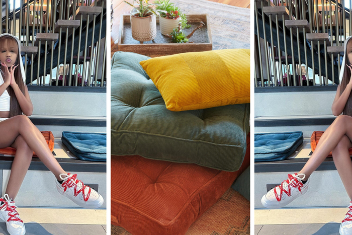 Why these floor cushions Sheilah Gashumba is sitting on should be banned/Instagram