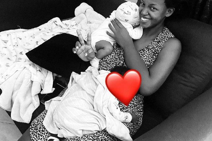 Flavia Tumusiime with her twins