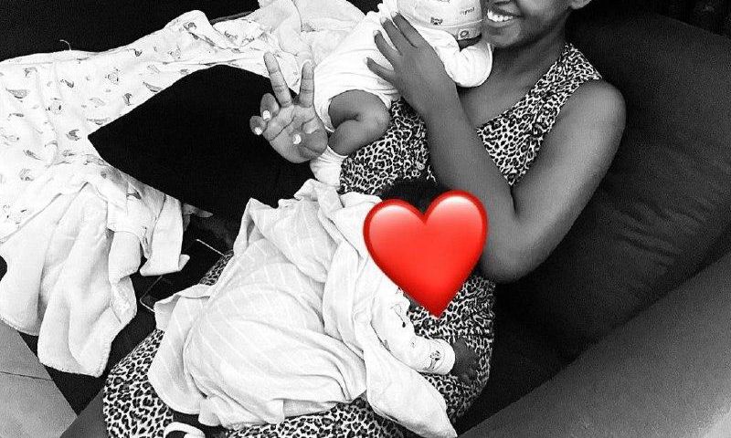 Flavia Tumusiime with her twins