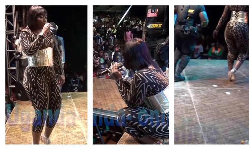 Winnie Nwagi was forced to abandon her performance after she was attacked by revelers