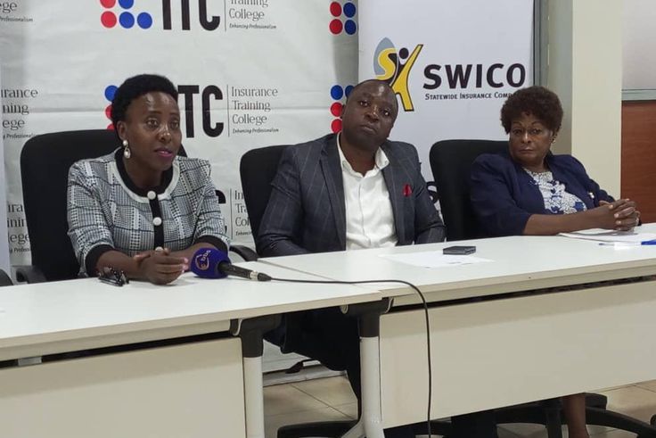 Sylvia Mwebesa Kajubi, the Deputy Principal ITC along with FSME's John Walusimbi and Evelyn Nkalubo, the CEO of SWICO