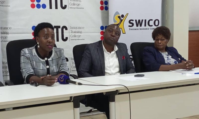 Sylvia Mwebesa Kajubi, the Deputy Principal ITC along with FSME's John Walusimbi and Evelyn Nkalubo, the CEO of SWICO