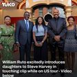 President William Ruto and First Lady Rachel Ruto with their daughters meet Steve Harvey in the U.S.