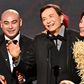 Brian Le, James Hong, and Michelle Yeoh accept the outstanding performance by a cast in a motion picture award for "Everything Everywhere All at Once" at the 2023 SAG awards.Michael Buckner/Variety via Getty Images