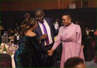 Doreen Nyanjura (R) at the fundraiser
