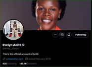 Minister Anite changed her X bio to this
