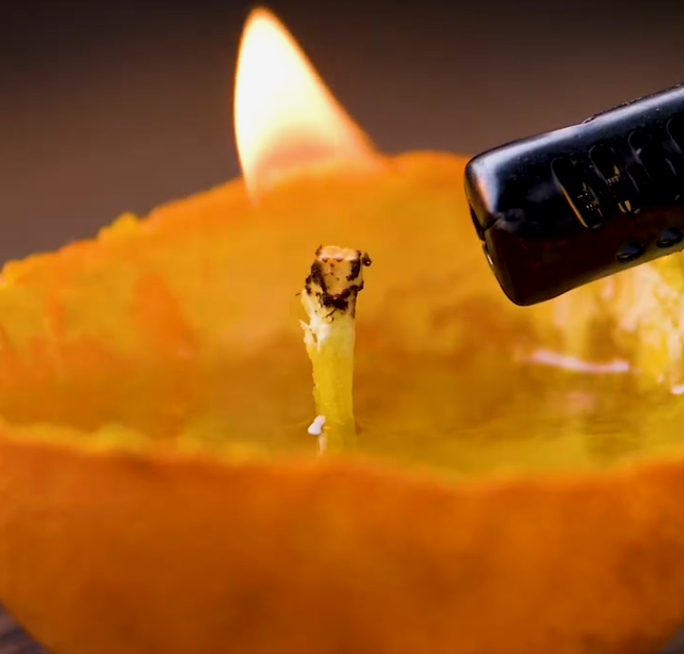 Air freshener from orange peelings