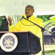 President Museveni addressing the NRM MPs on Thursday