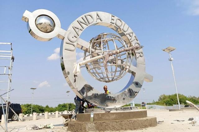 The new Equator monument in located in the Queen Elizabeth National Park
