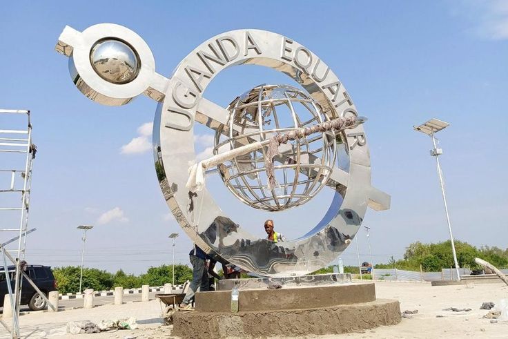 The new Equator monument in located in the Queen Elizabeth National Park