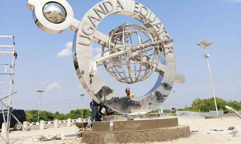The new Equator monument in located in the Queen Elizabeth National Park
