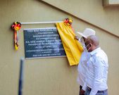 President Yoweri Museveni and business dynamo Hamis Kiggundu, aka Ham, were all smiles at the unveiling of the revamped Nakivubo Stadium