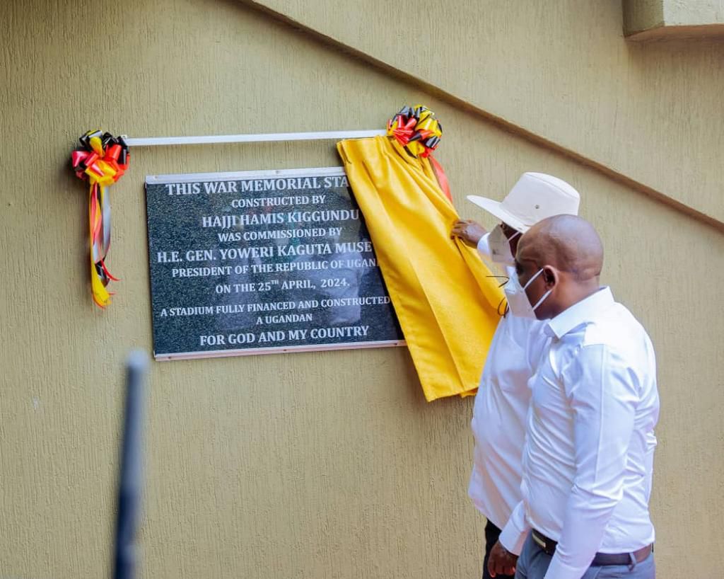 President Yoweri Museveni and business dynamo Hamis Kiggundu, aka Ham, were all smiles at the unveiling of the revamped Nakivubo Stadium