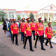 Kayihura and 10 other army officers at the event organised at State House to send them off to retirement