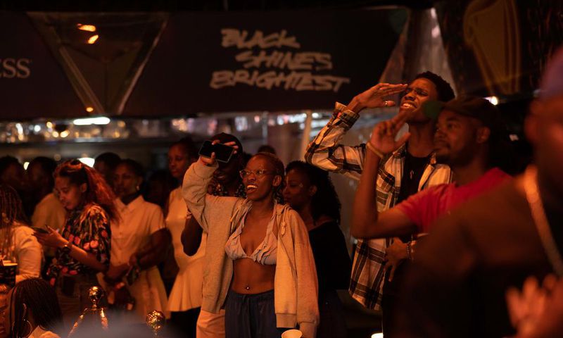 Revelers enjoying the event