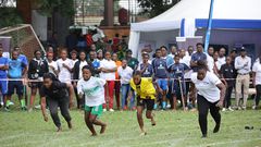 Participants in a race at the gala