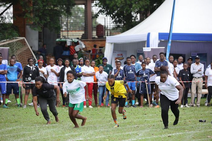 Participants in a race at the gala