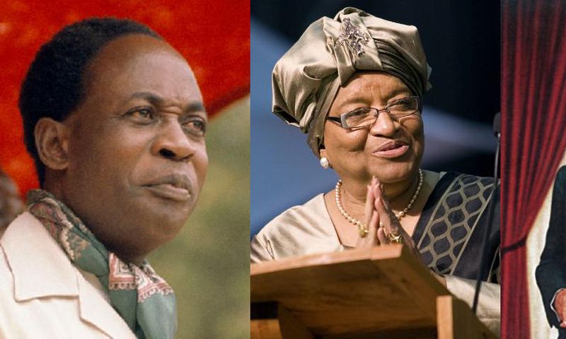 Dr Kwame Nkrumah, Ellen Johnson Sirleaf and Haile Selassie