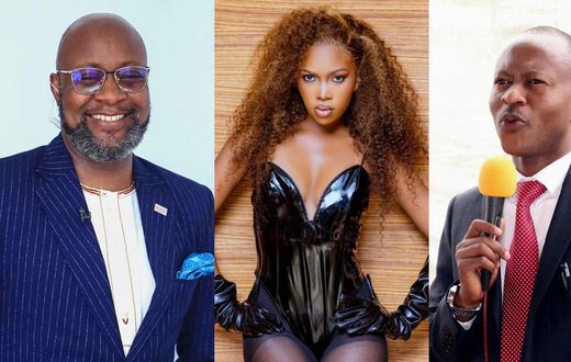 Samson Kasumba, Sheilah Gashumba and Frank Gashumba