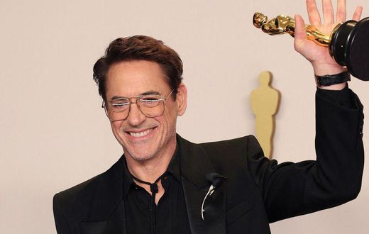 Robert Downey Jr won his first Oscar, for best supporting actor for Oppenheimer