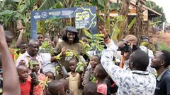 Judith Heard, a fashion model and environmentalist, launched the '50 Million Trees for Africa' campaign in schools