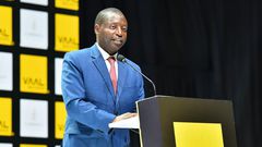 Minister David Bahati speaking at the Vaal launch in Kampala