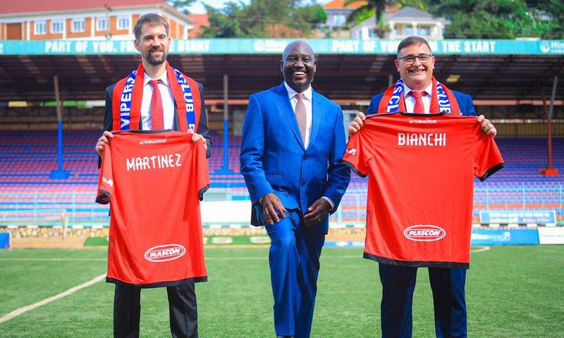 Vipers new coaches with Mulindwa