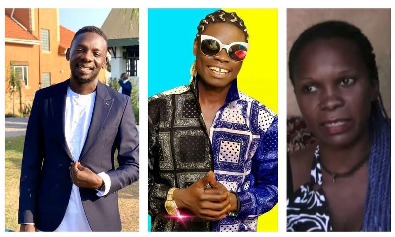 Clever J (c) while at Pastor Bugembe's church said his wife left him because he was broke