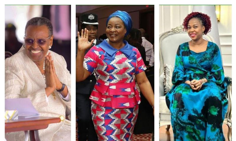 Uganda's Janet Museveni , Mutinta Hichilema of Zambia and Fatima Jabbe-Bio, the First Lady of Sierra Leone are on the list