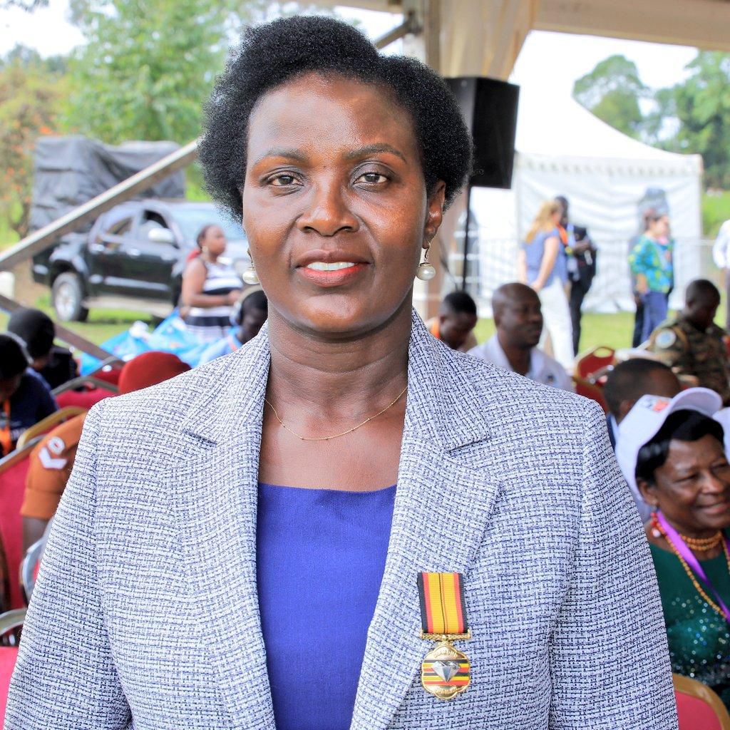 Patricia Nyachwo, Assistant Commissioner (Accounts), received the prestigious Diamond Jubilee Medal