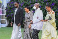 Museveni, Janet and the royals arriving for the function