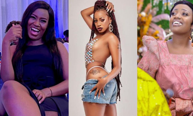 Juliana Kanyomozi, Sheebah Karungi and Lydia Jazmine