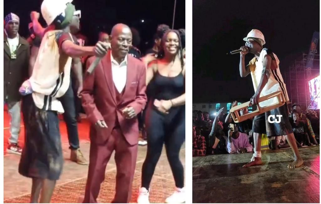 Clever J with his father and daughter on stage