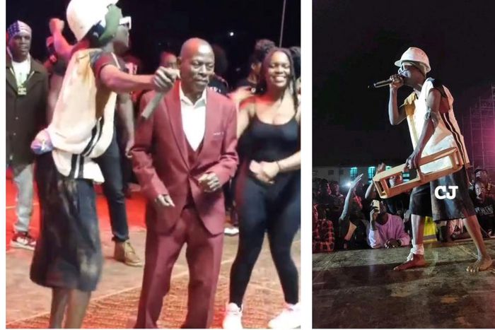 Clever J with his father and daughter on stage