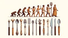 When did humans begin to use modern cutleries? [DALL-E2024]