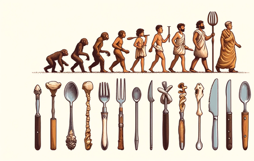 When did humans begin to use modern cutleries? [DALL-E2024]