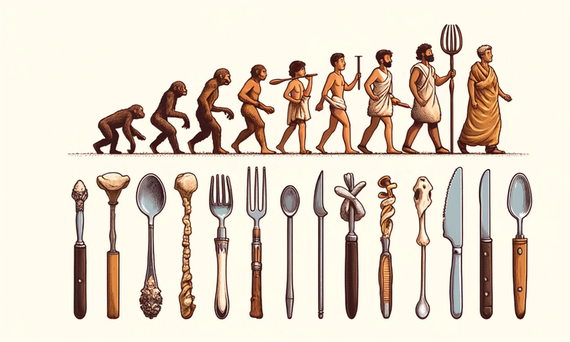 When did humans begin to use modern cutleries? [DALL-E2024]