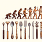 When did humans begin to use modern cutleries? [DALL-E2024]