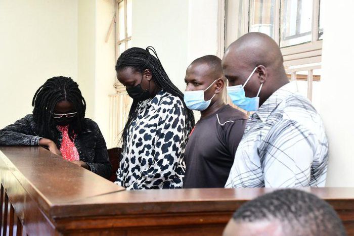 The Katanga daughters and their co-accused in court