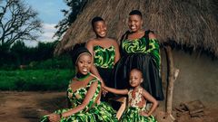 Faridah Nakazibwe with her daughters