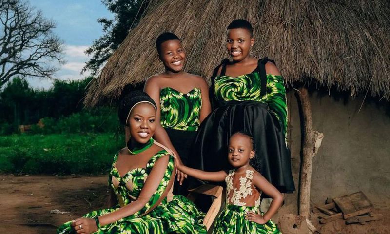 Faridah Nakazibwe with her daughters