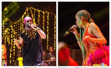 Eddy Kenzo and Sho Madjozi performing at Nyege Nyege on Saturday night