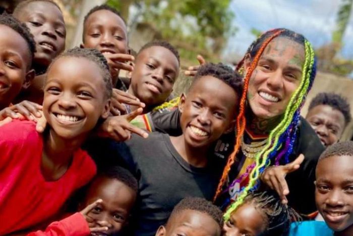6ix9ine with Hypers Kids Africa