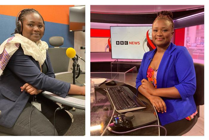 Catherine Byaruhanga is now a news anchor at the BCC